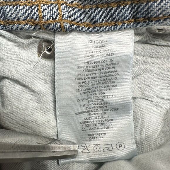 REDONE Jeans Womens 26 80s Slim Straight Blue Denim High Rise Button Fly 90s - Picture 12 of 14